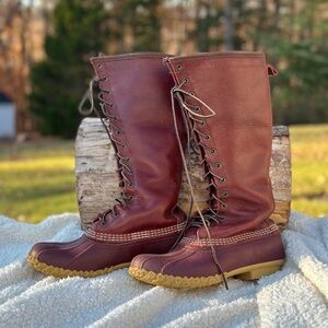 LL Bean Women's Bean Boots Shearling Lined Insulated 8 Limited Edition Red